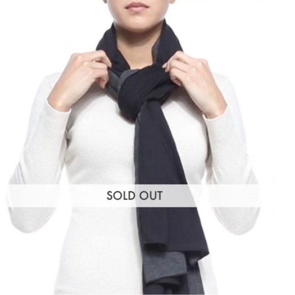 Majestic Filatures Cotton Cashmere Scarf Wrap Deluxe Teeshirt Blue Gray - Picture 2 of 6